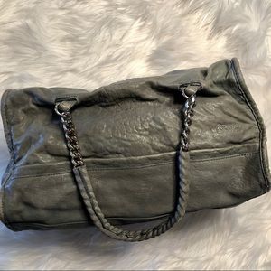 Tre Vero Italian Genuine Leather Grey Bag